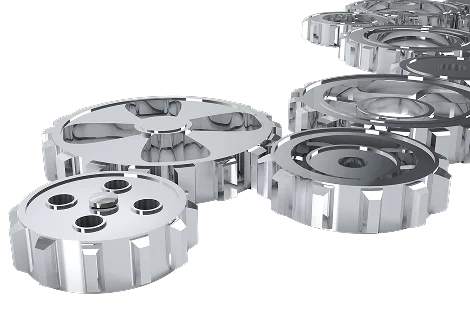 Industrial metal gears and machine parts